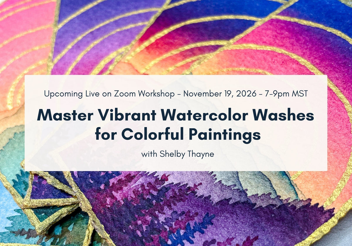 Supplies for Vibrant Watercolor Workshop