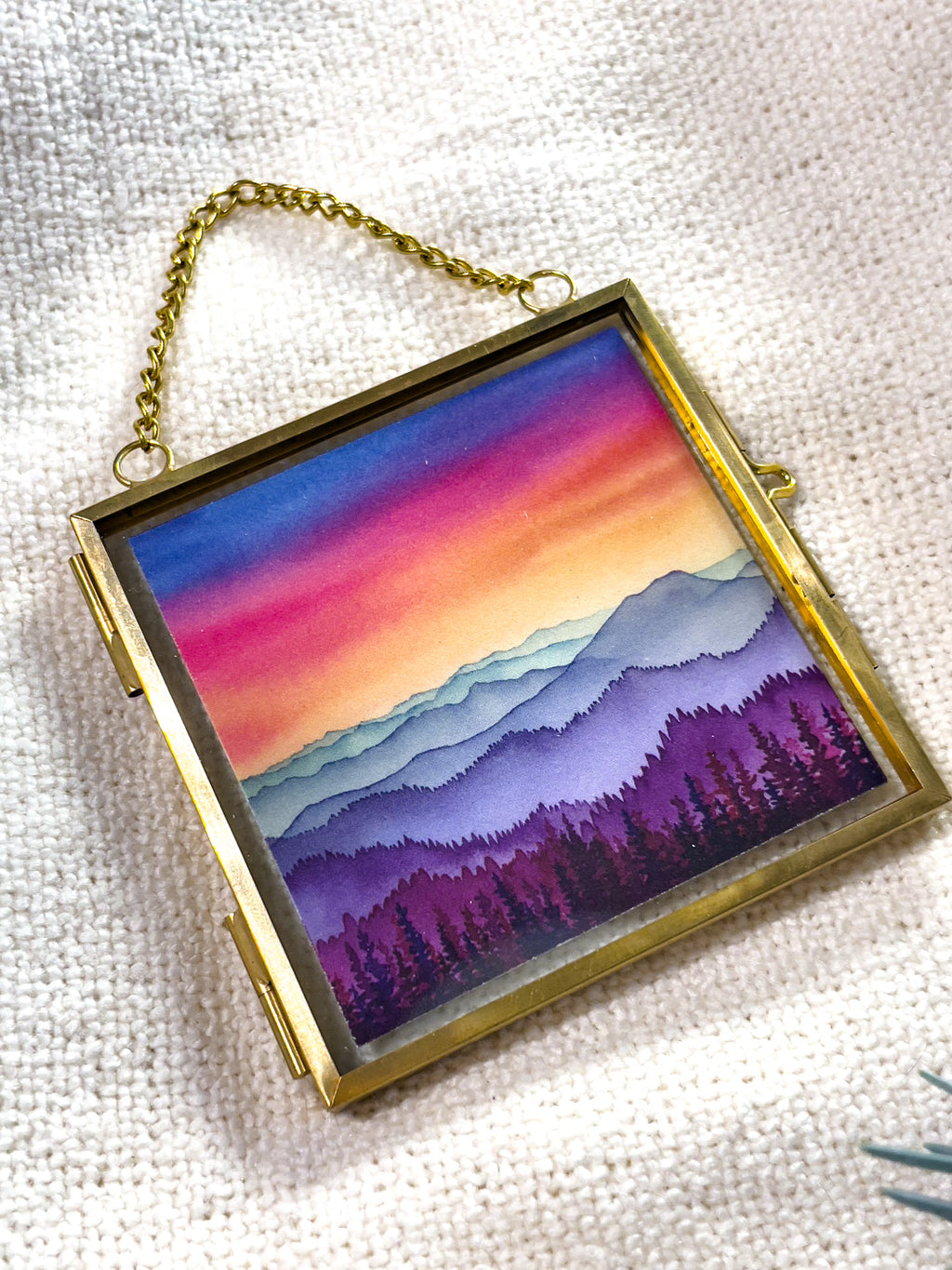 I Stand All Amazed Rainbow Landscape (Framed Ornament)