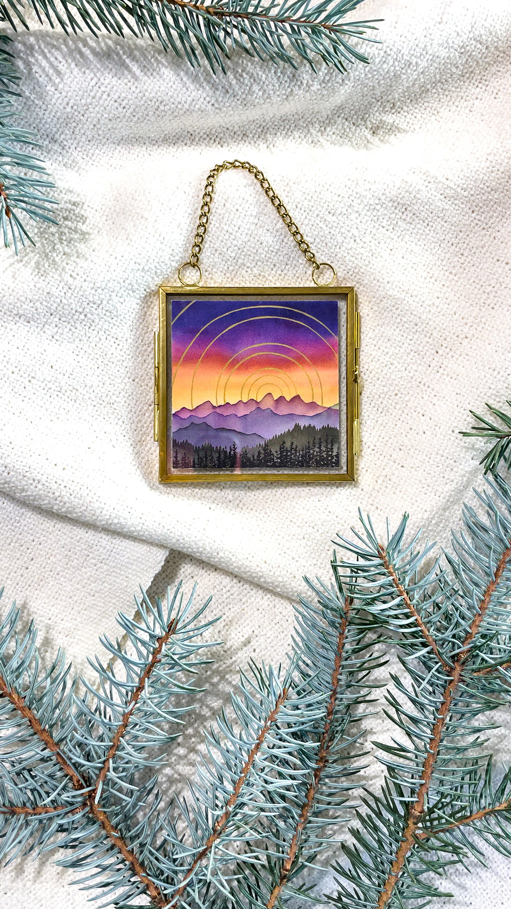 Grand Tetons (Framed Christmas Ornament)