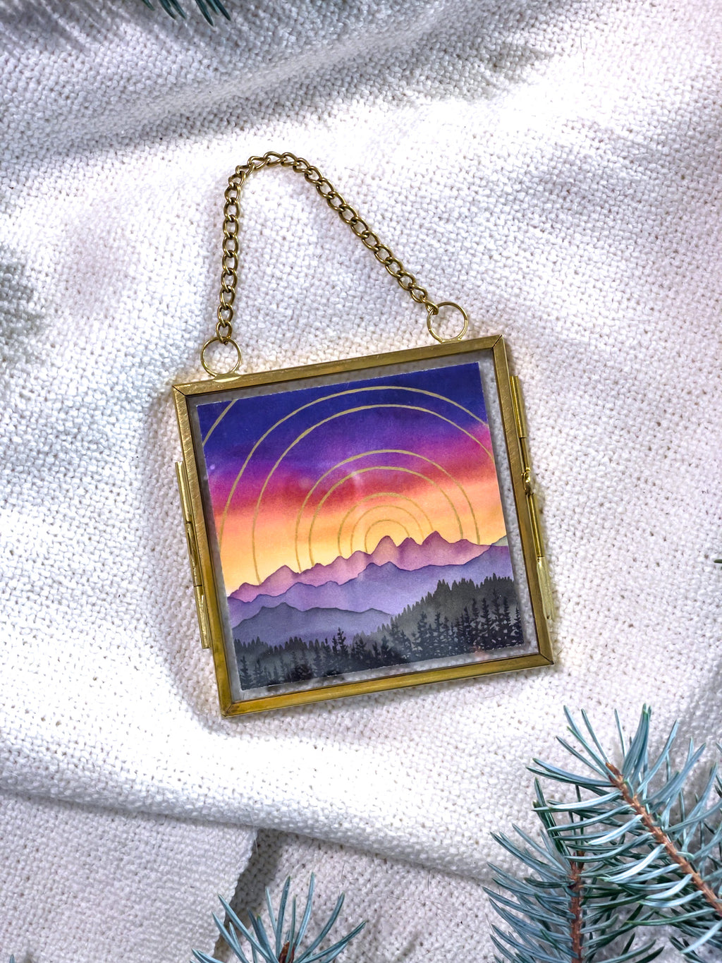 Grand Tetons (Framed Christmas Ornament)