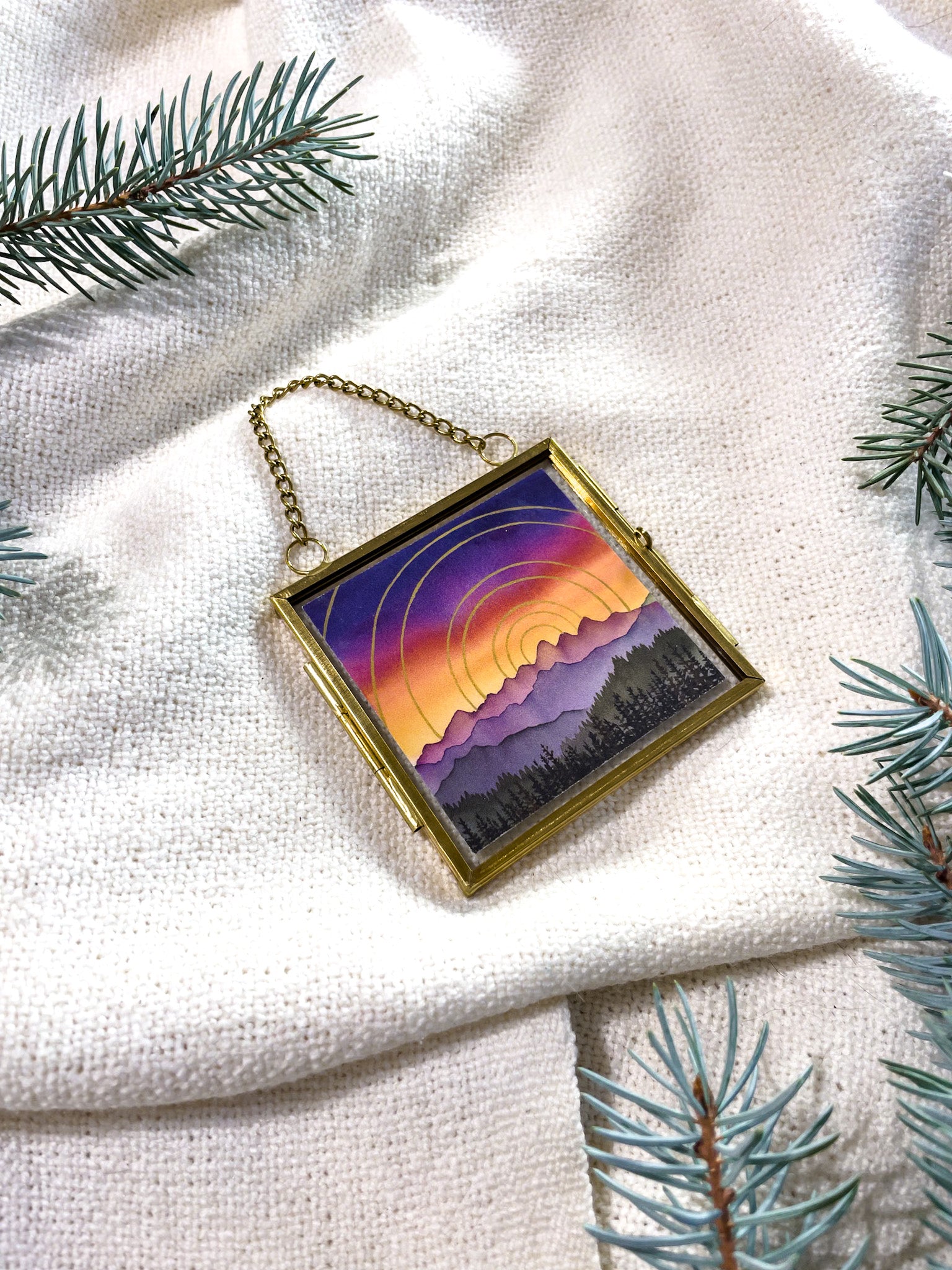 Grand Tetons (Framed Christmas Ornament)