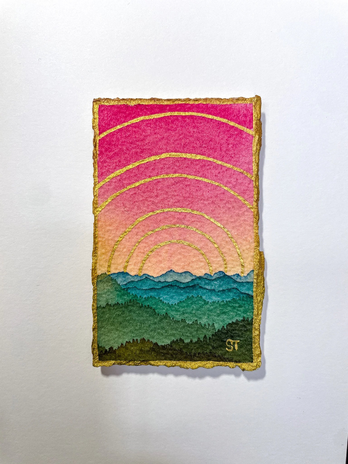 "A Little Peace" - Flecks of Gold Series - Original Watercolor Painting