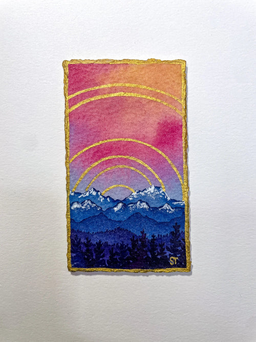 "Tranquility" - Flecks of Gold Series - Original Watercolor Painting