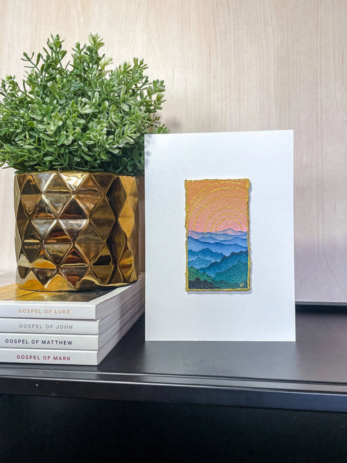 "Devoted" (Blue Ridge Inspired) - Flecks of Gold Series - Original Watercolor Painting