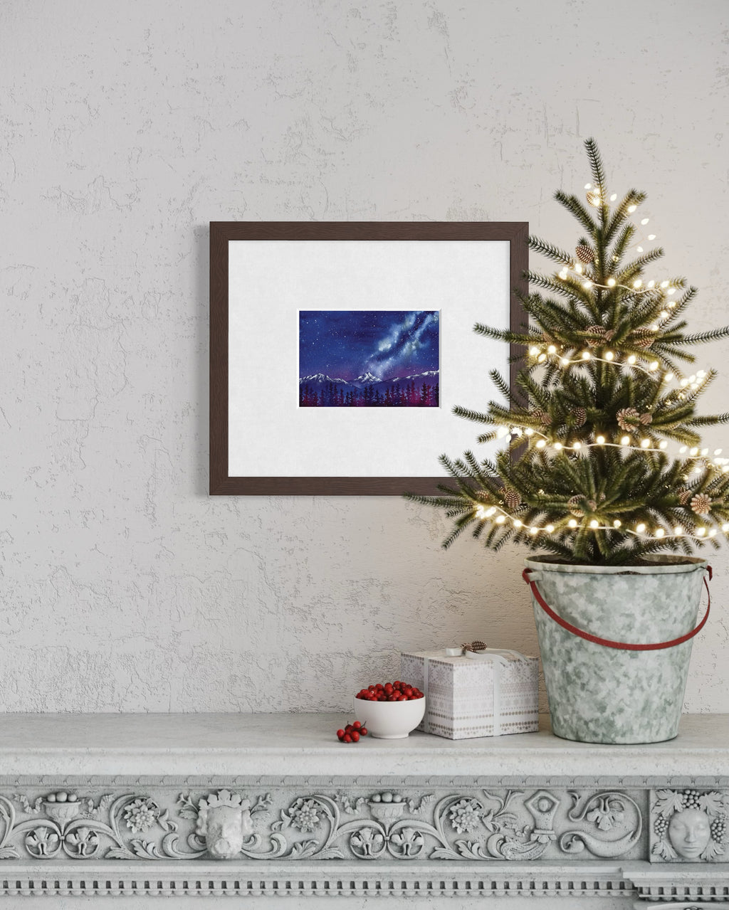 All is Calm, All is Bright – Original Watercolor (Matted to 11x14)