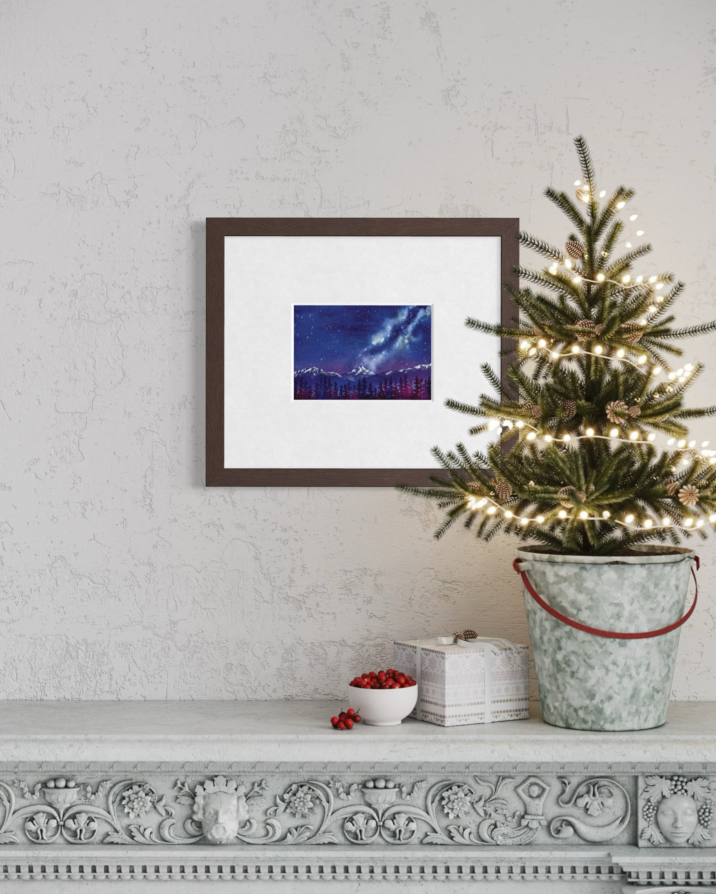 All is Calm, All is Bright – Original Watercolor (Matted to 11x14)