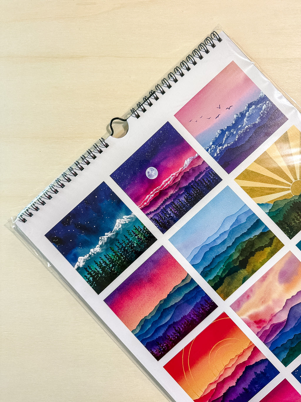 2027 Mountain Art Calendar | Watercolor Landscape Wall Decor