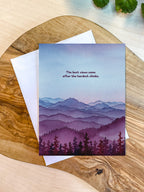 The Best Views | Mountain Quote Greeting Card | Inspirational Watercolor Art