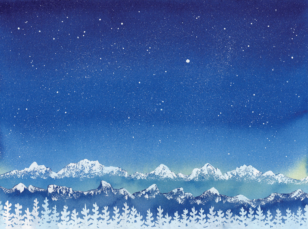 The Gift of Winter II – Original Watercolor (9x12in Unmatted)
