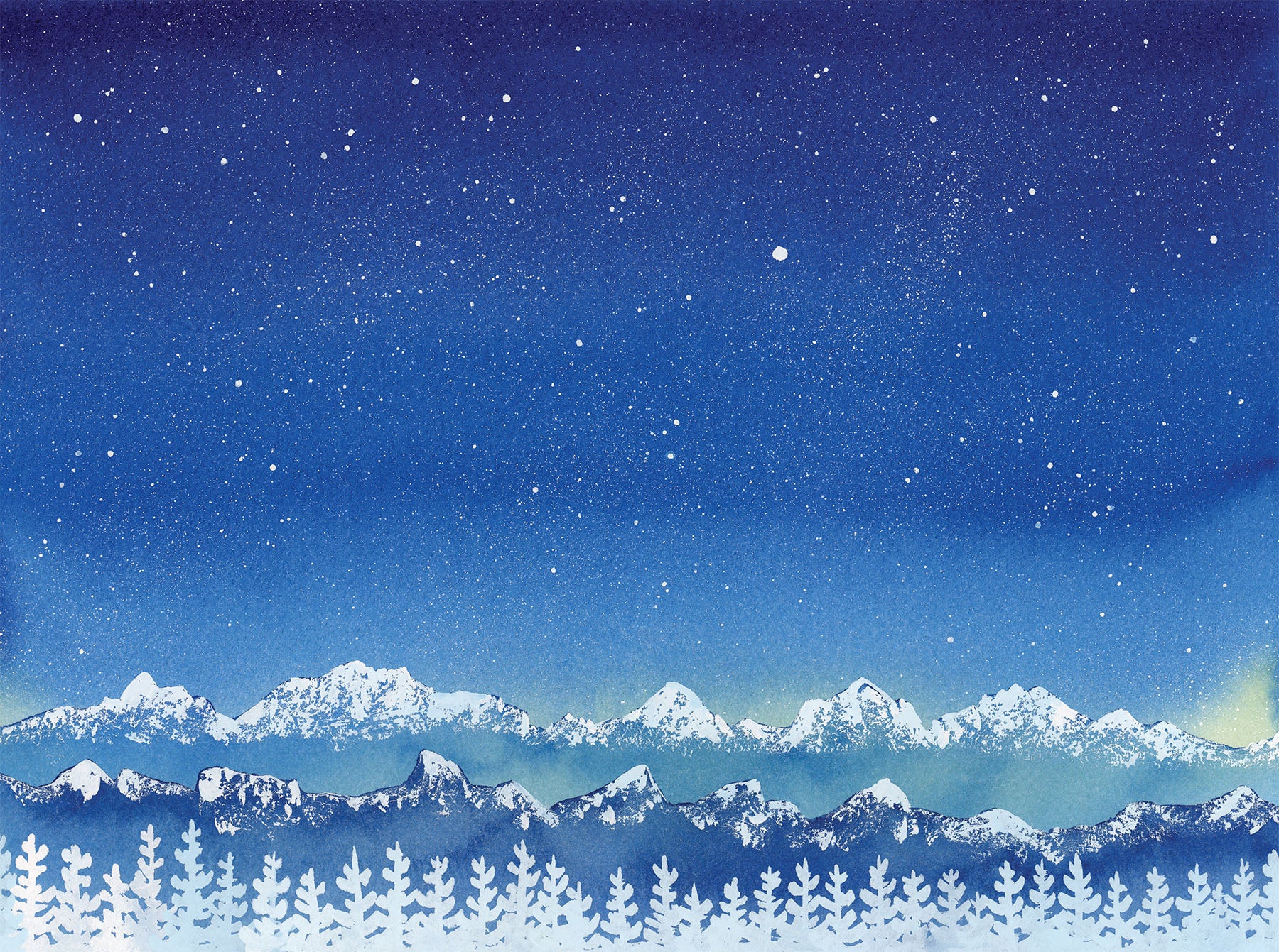 The Gift of Winter II – Original Watercolor (9x12in Unmatted)