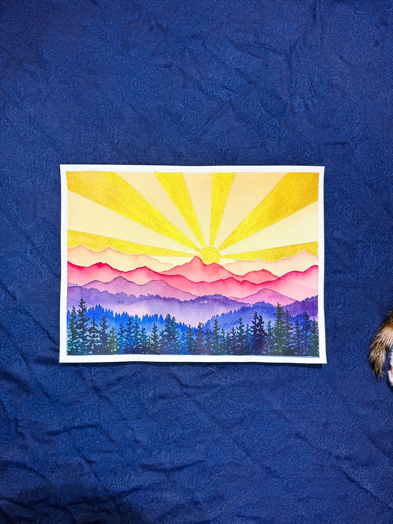Sunny Adventures – Original Watercolor Landscape (9x12in Unmatted)