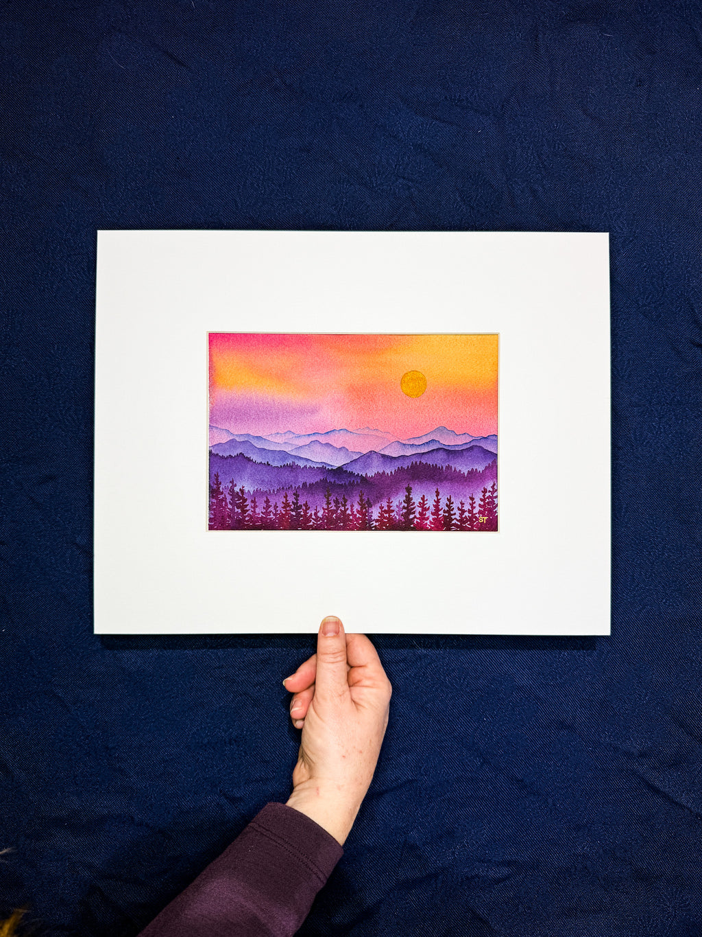 A Sunset Delight – Original Watercolor (Matted to 11x14)