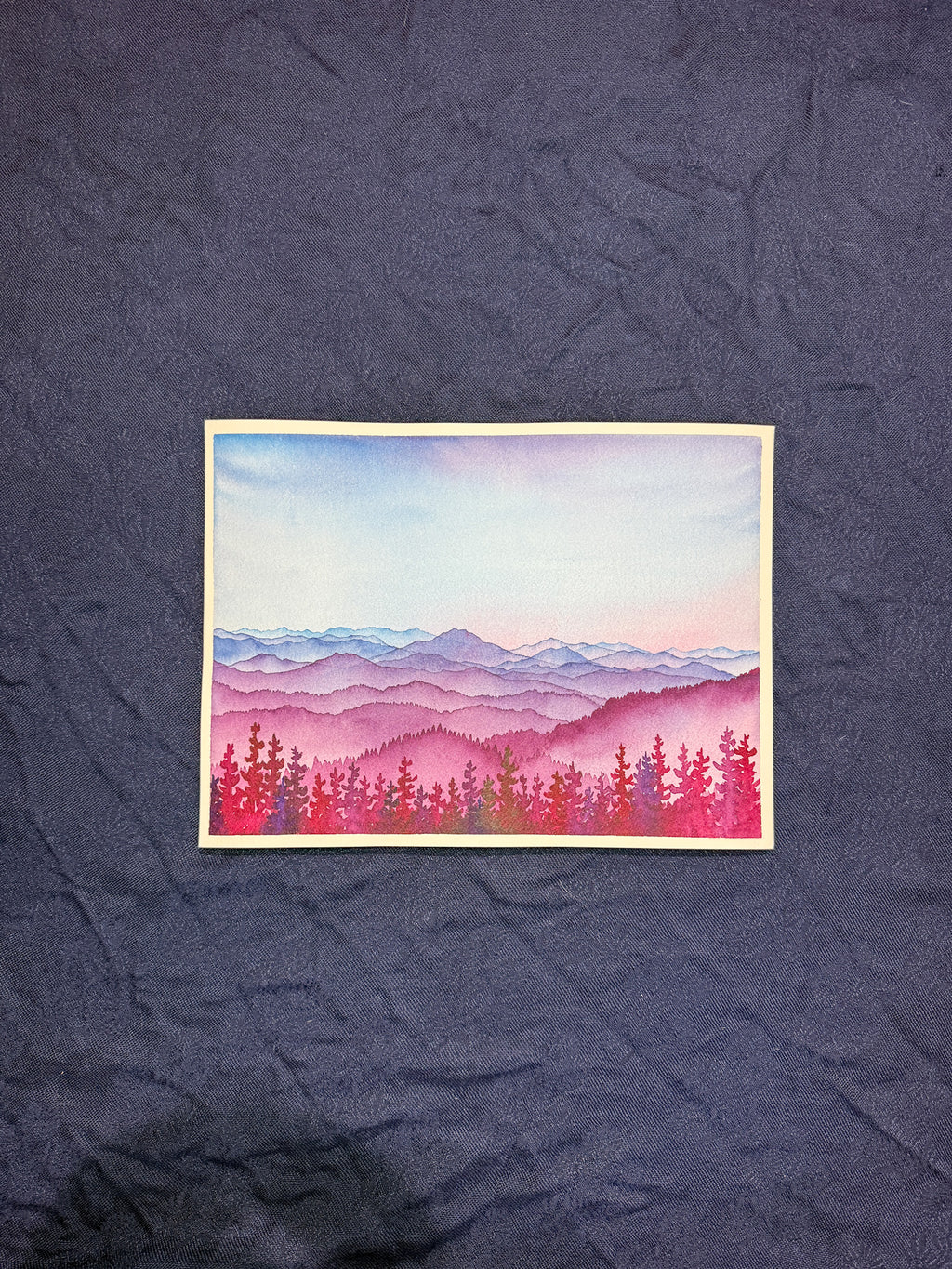 Purple Mountain Majesty – Original Watercolor (9x12in Unmatted)