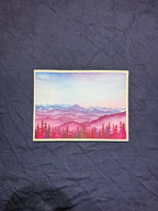 Purple Mountain Majesty – Original Watercolor (9x12in Unmatted)