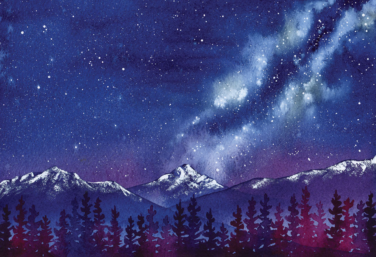 All is Calm, All is Bright – Original Watercolor (Matted to 11x14)