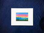 Mountain Solace – Original Watercolor Rainbow Landscape (Matted to 11x14)