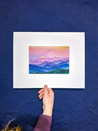 Rainbow Hills (Blue Ridge) – Original Watercolor (Matted to 11x14)