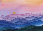 Rainbow Hills (Blue Ridge) – Original Watercolor (Matted to 11x14)