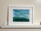 "Mt Hood Layers" | Watercolor Mountain Original Art 9in x 12in | Matted