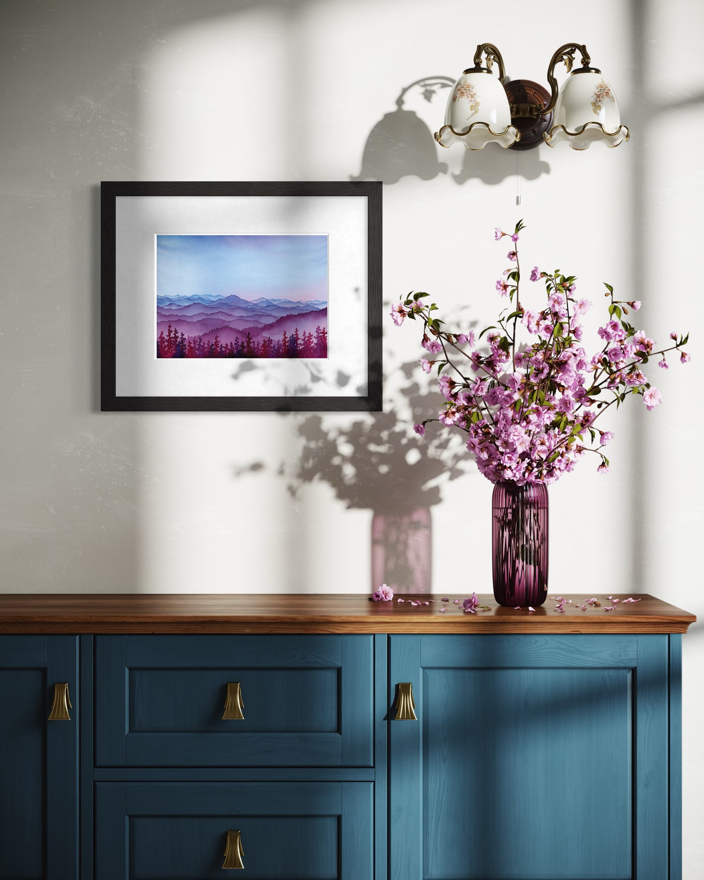 Purple Mountain Majesty – Original Watercolor (9x12in Unmatted)