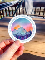 "It is a serious thing just to be alive" Inspirational Quote 3" Circle Vinyl Sticker