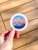 "It is a serious thing just to be alive" Inspirational Quote 3" Circle Vinyl Sticker