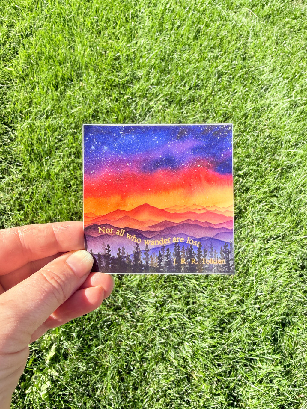 Not All Who Wander Inspirational Quote Sticker - Front Range Fantasy Festival Sticker