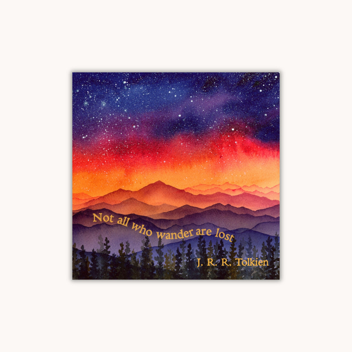 Not All Who Wander Inspirational Quote Sticker - Front Range Fantasy Festival Sticker
