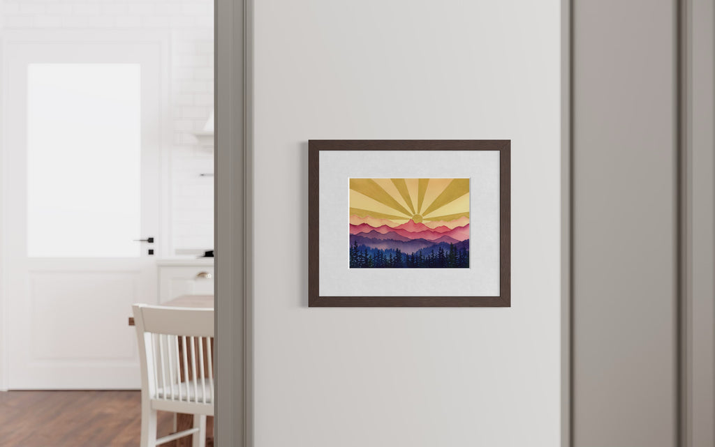 Sunny Adventures – Original Watercolor Landscape (9x12in Unmatted)