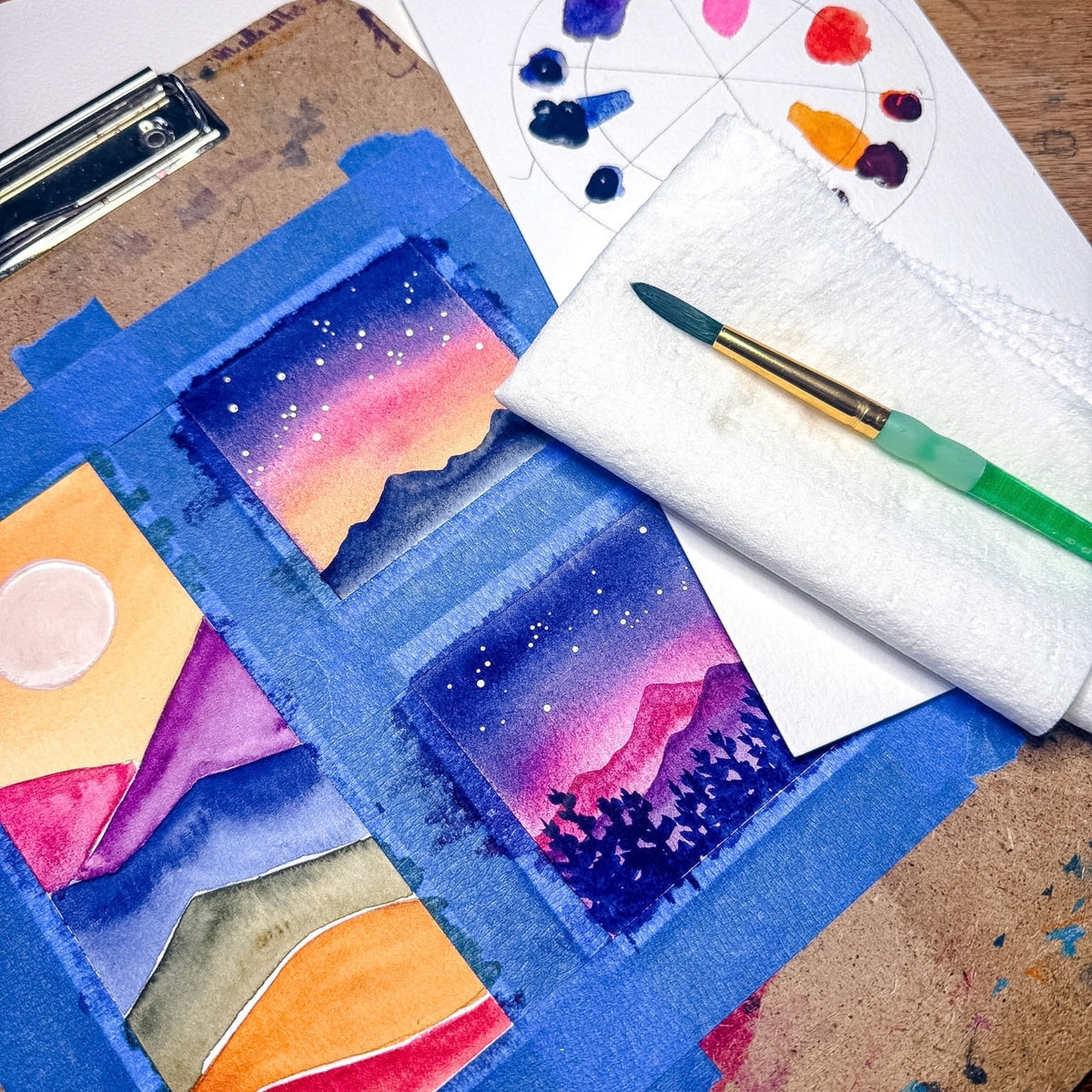 Vibrant Washes Watercolor Workshop Supply Kit