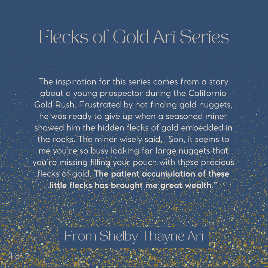 "A Lovely Moon" - Flecks of Gold Series - Original Watercolor Painting