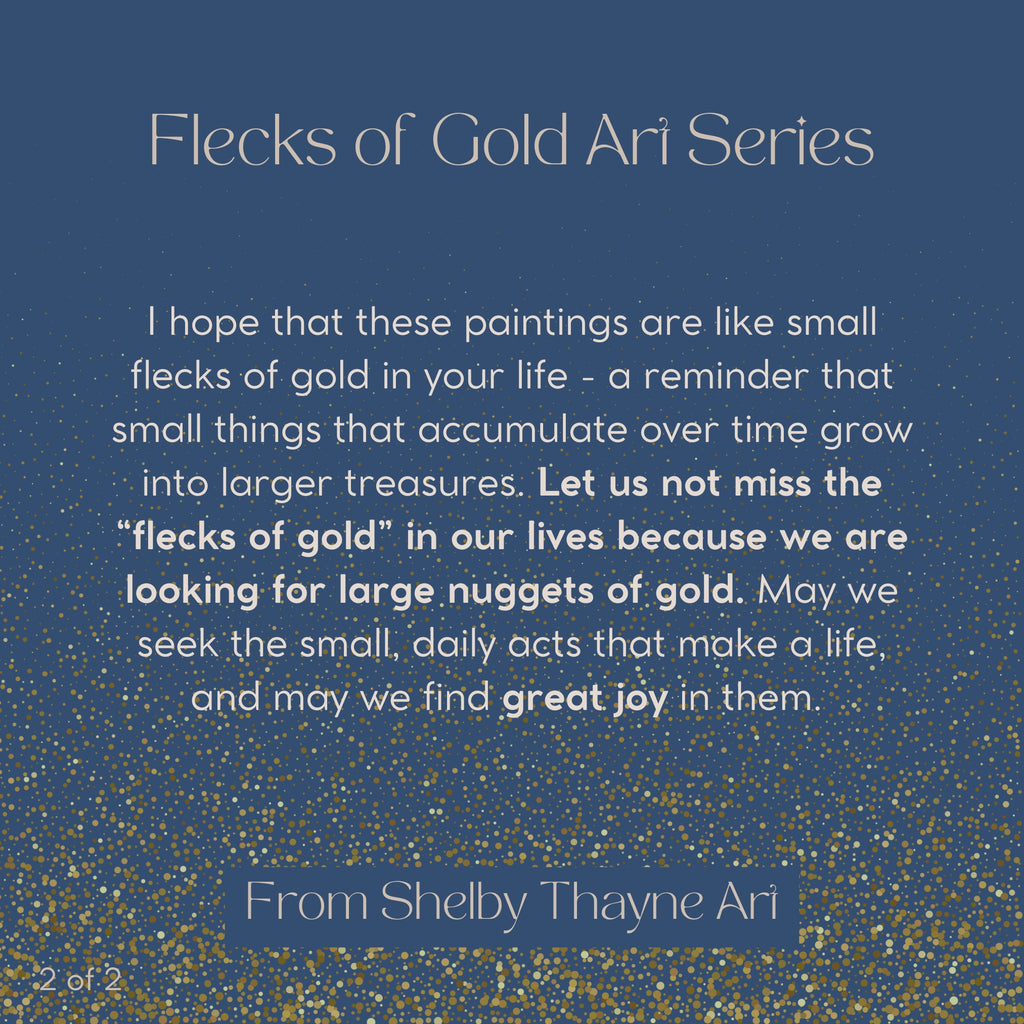 "A Lovely Moon" - Flecks of Gold Series - Original Watercolor Painting