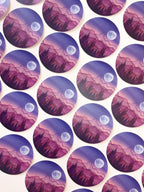 Grand Tetons Full Moon Vinyl Sticker – Mountain Art Decal