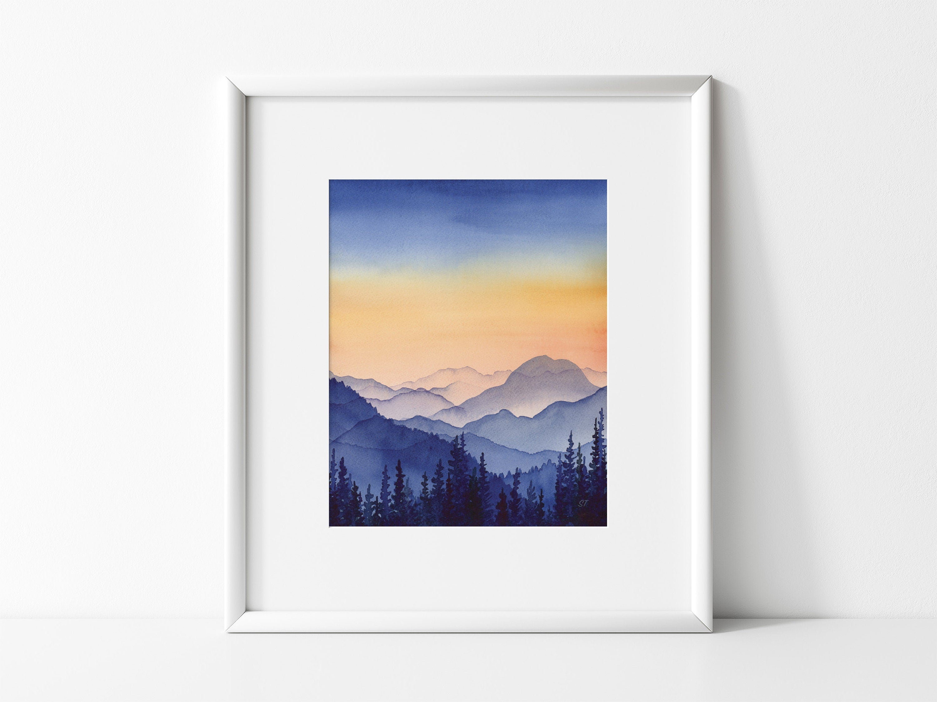 A Better Place Watercolor Mountain Fine Art Print