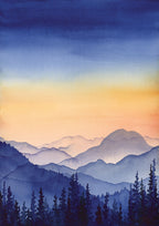 A Better Place Watercolor Mountain Fine Art Print
