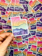 Utah Mountain Sticker – Watercolor Art Vinyl Decal