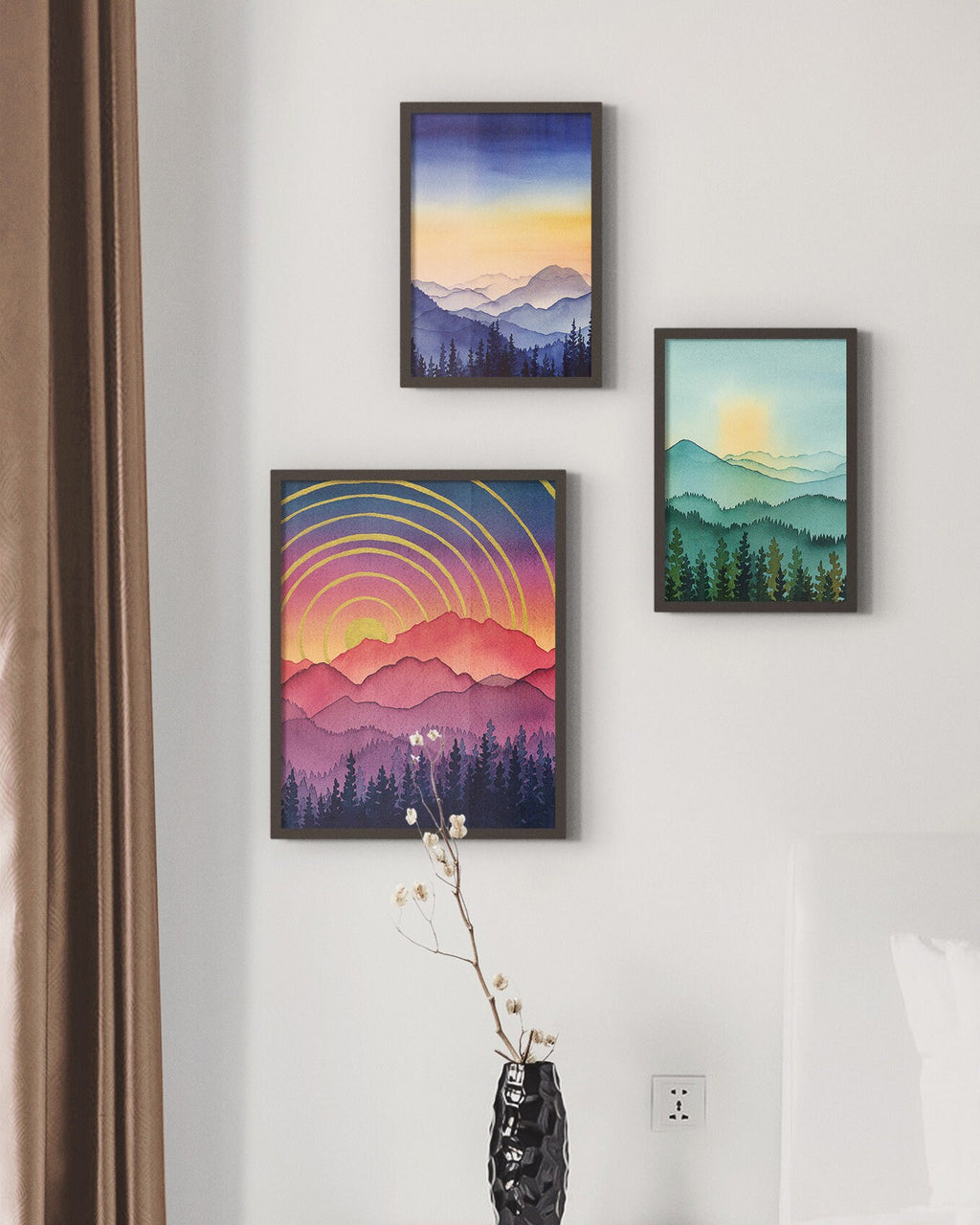 Climb the Mountains Layered Mountain Fine Art Print