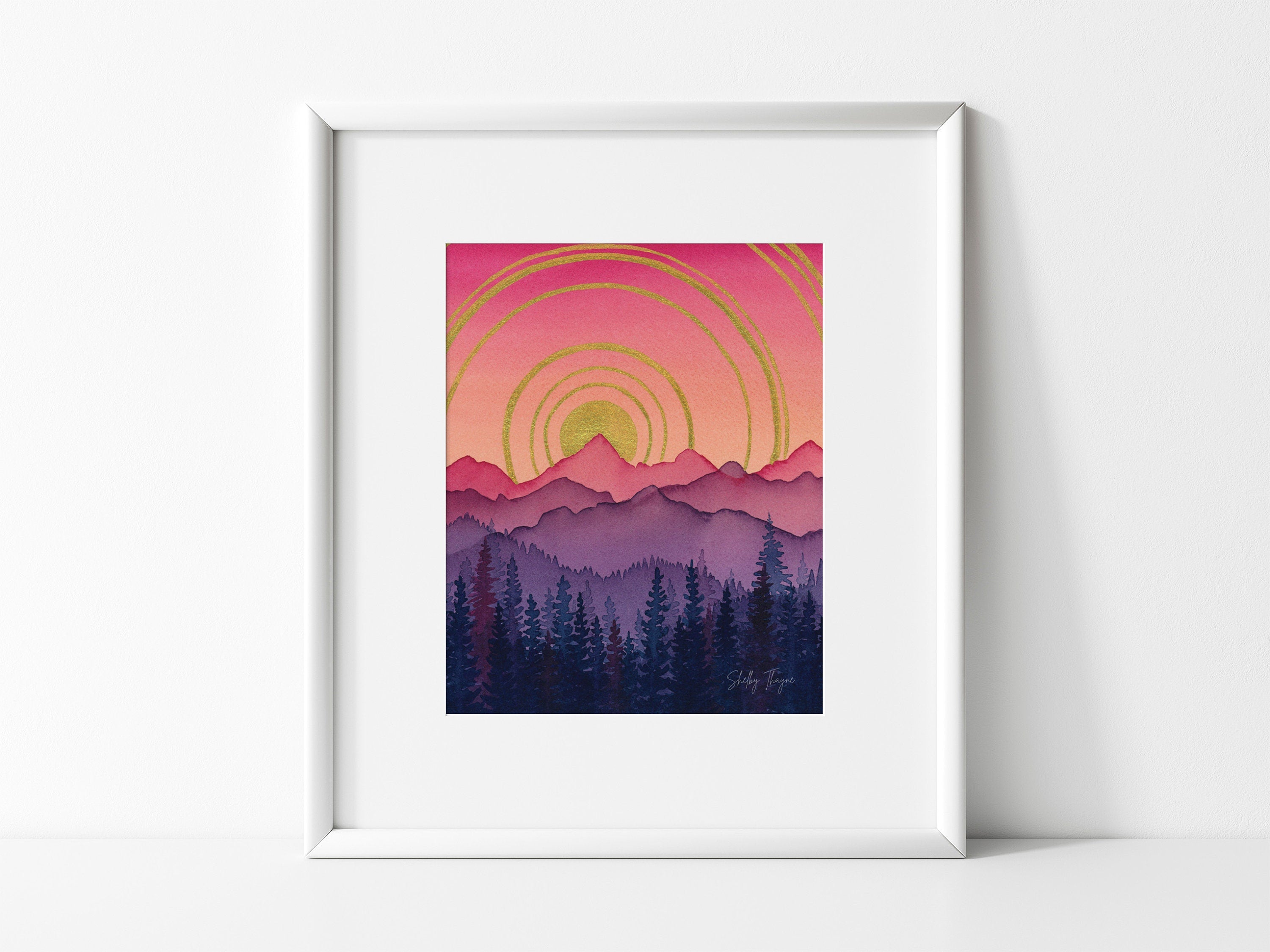 Nature's Peace Layered Mountain Fine Art Print