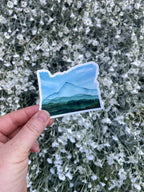 Oregon Mt Hood Vinyl Sticker – Watercolor Mountain Art Decal