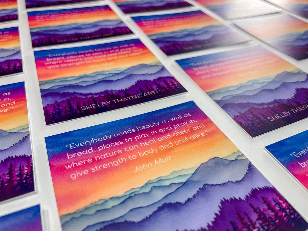 Rainbow Mountain Sticker | John Muir Quote, Waterproof Vinyl Decal