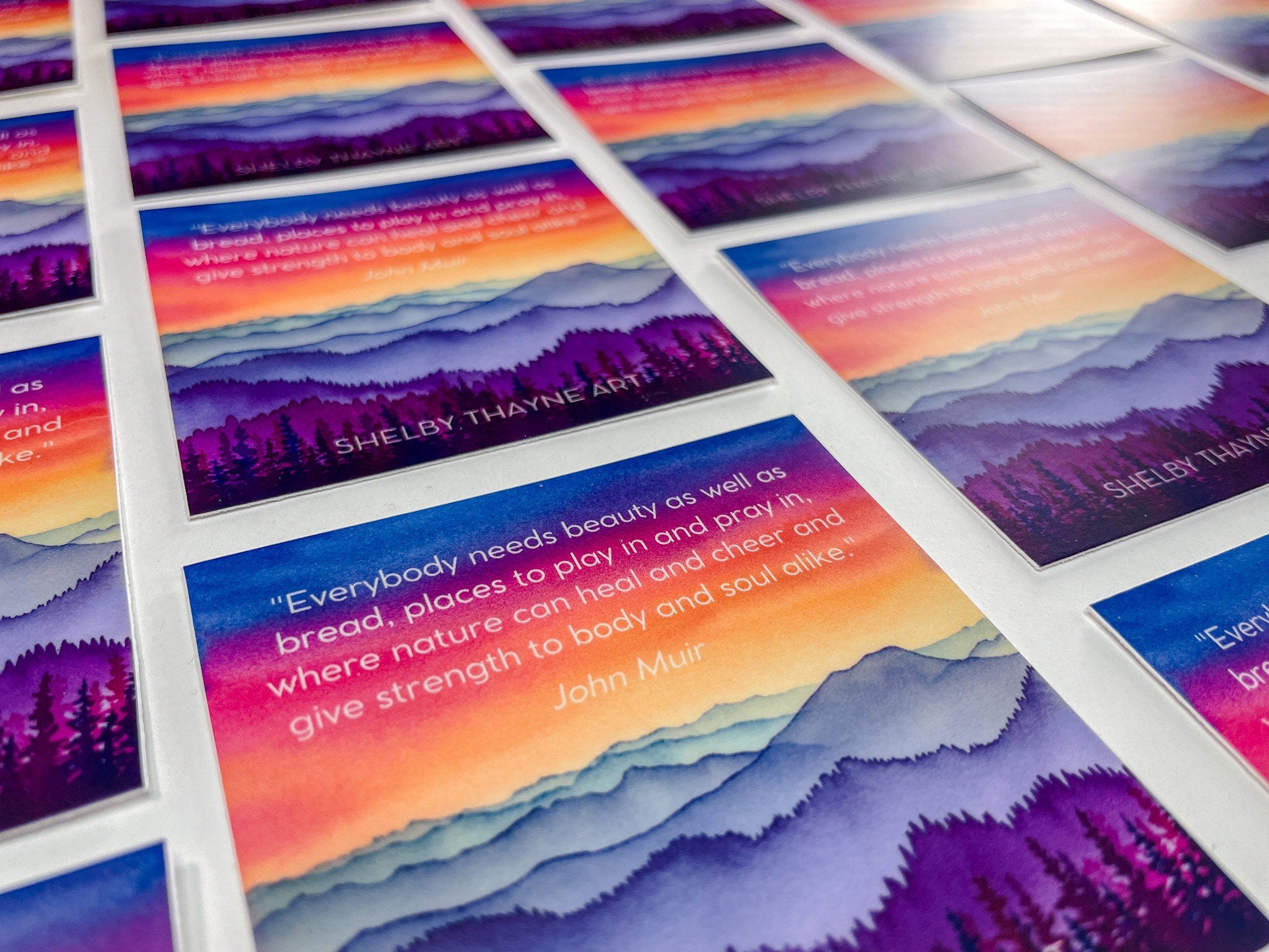 Rainbow Mountain Sticker | John Muir Quote, Waterproof Vinyl Decal