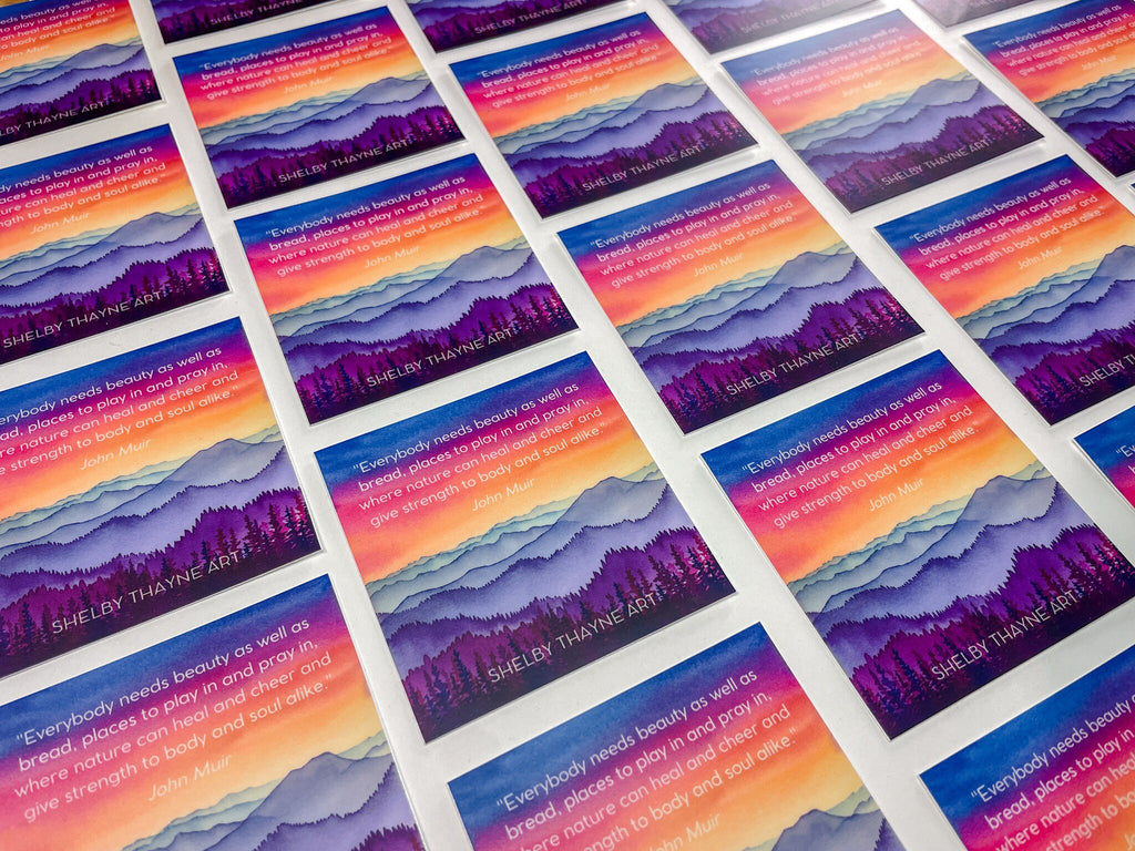 Rainbow Mountain Sticker | John Muir Quote, Waterproof Vinyl Decal