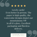 Grand Teton Sunshine Card | Watercolor Greeting Card | Blank Notecard | A2 Stationery | Mountain Art | Landscape Card