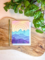 Grand Teton Sunshine Card | Watercolor Greeting Card | Blank Notecard | A2 Stationery | Mountain Art | Landscape Card