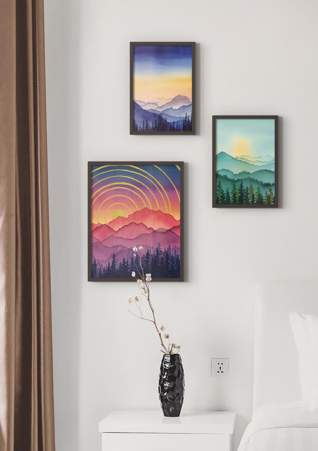 Nature's Peace Layered Mountain Fine Art Print