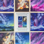 Set of 8 | Celestial Mountain Cards | Starry Sky Night Sky Milky Way | Watercolor Landscape Art | Blank Cards and Envelopes | A2 size