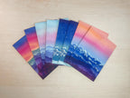 Set of 8 | Peaceful Mountain Cards | Colorful Watercolor Landscape Art | | Blank Cards and Envelopes | A2 size
