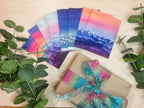 Set of 8 | Peaceful Mountain Cards | Colorful Watercolor Landscape Art | | Blank Cards and Envelopes | A2 size