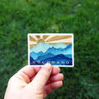 Colorado Mountain Watercolor Vinyl Sticker – Laptop, Water Bottle Decal