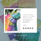 Turquoise Mountain Sunshine Card | Watercolor Greeting Card | Blank Notecard | A2 Stationery | Mountain Art